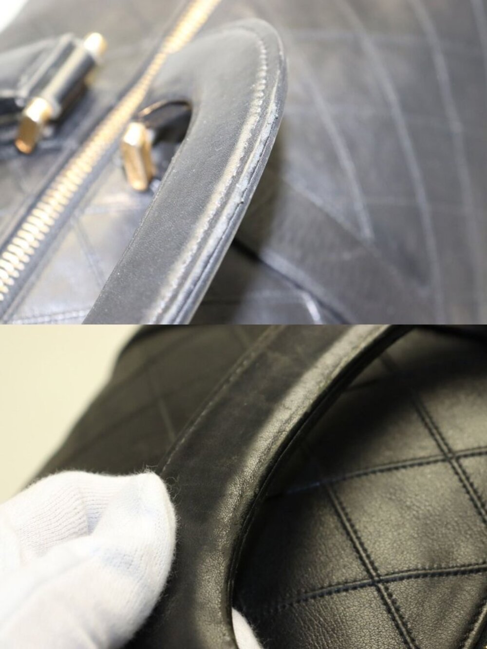 Chanel 0 Bicolor GD Leather Boston - Picture 9 of 11